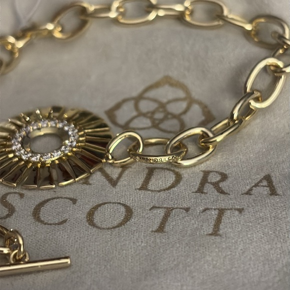 Kendra Scott Gold and CZ Bracelet 7” nwt - Picture 5 of 5